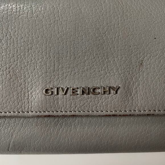 Givenchy Pandora Continental Wallet Pebbled Leather Gray - Picture 4 of 13